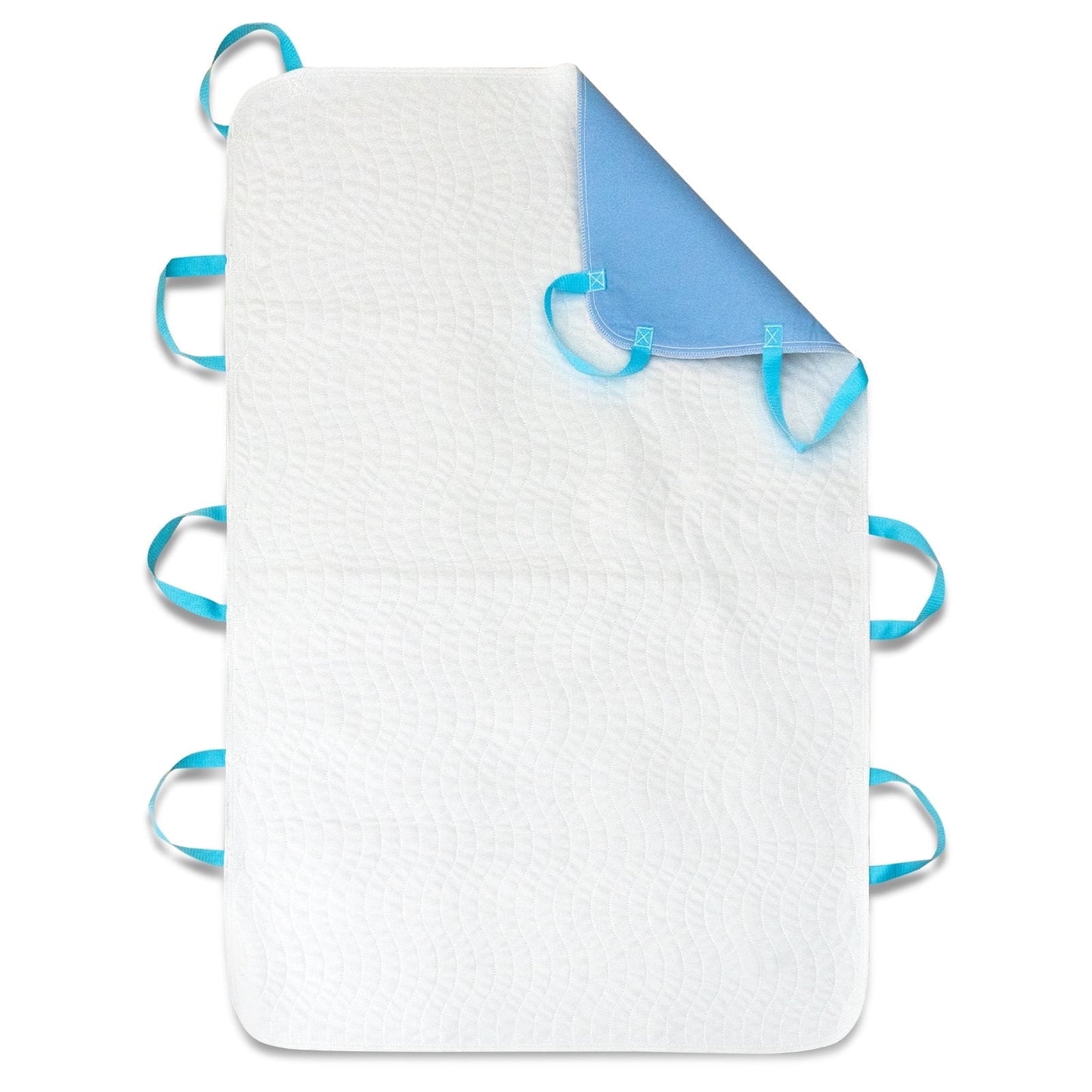Gogreen Reusable Blue Underpads 34×52 with 4-Layers Leakproof Protection - Washable Bed Pads for Incontinence Care (34x52, 2 Packs)
