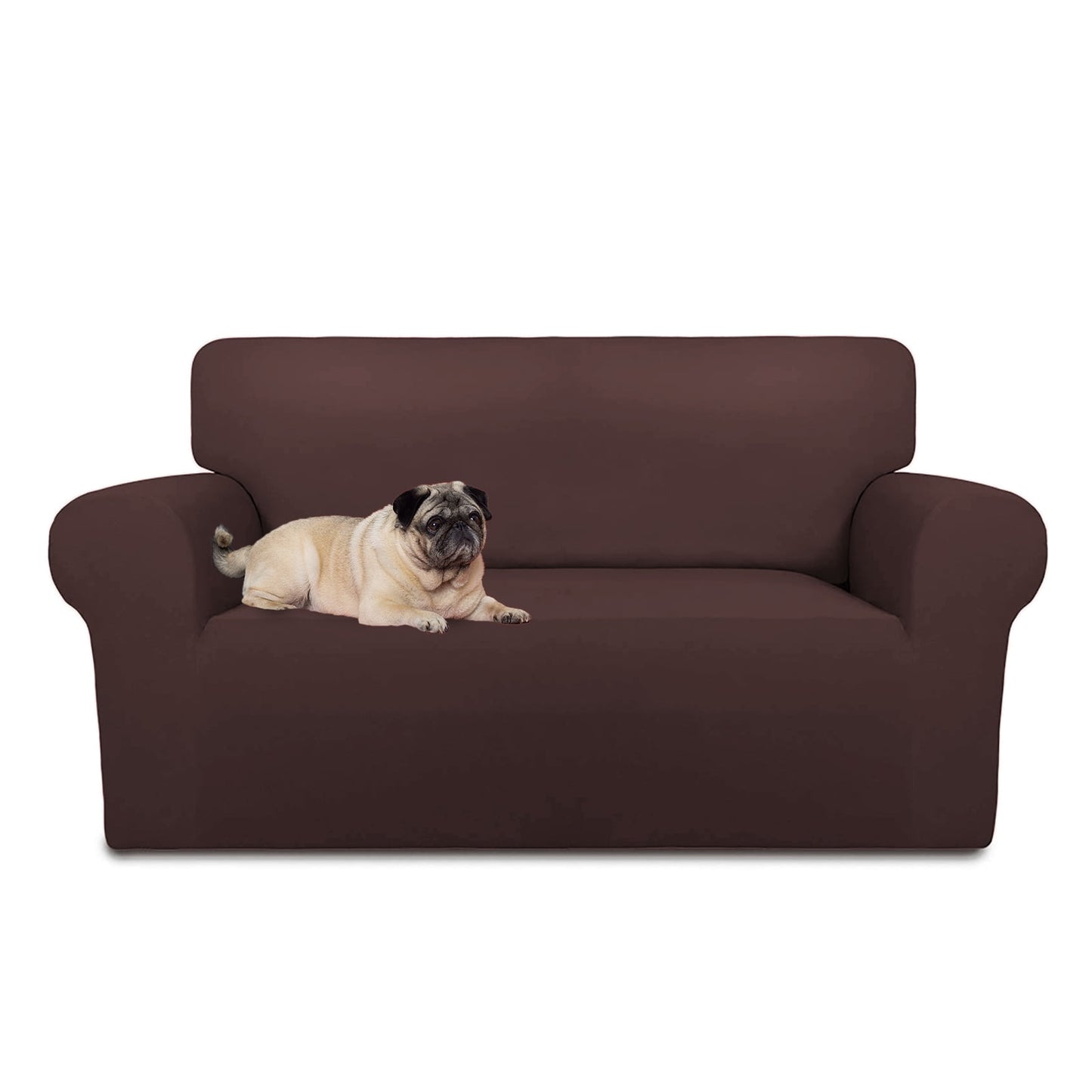 Gogreen Super Stretch Sofa Slipcover â€?Spandex Non Slip Soft Couch Sofa Cover, Washable Furniture Protector with Non Skid Foam and Elastic Bottom for Kids, Pets (Sofa, Brown)