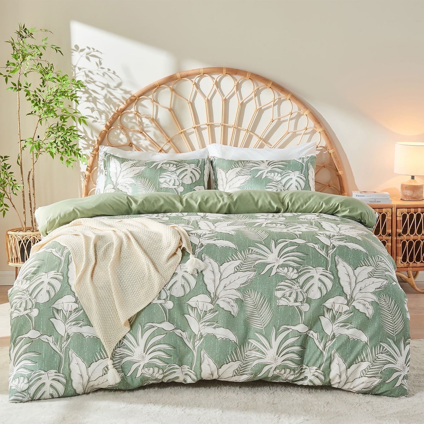 Gogreen Twin Duvet Cover Floral, Soft & Breathable Microfiber 3 Pieces Twin Bedding Sets, Pattern Twin Comfy Duvet Cover, with Zipper Closure (Gray Stripe, Twin)