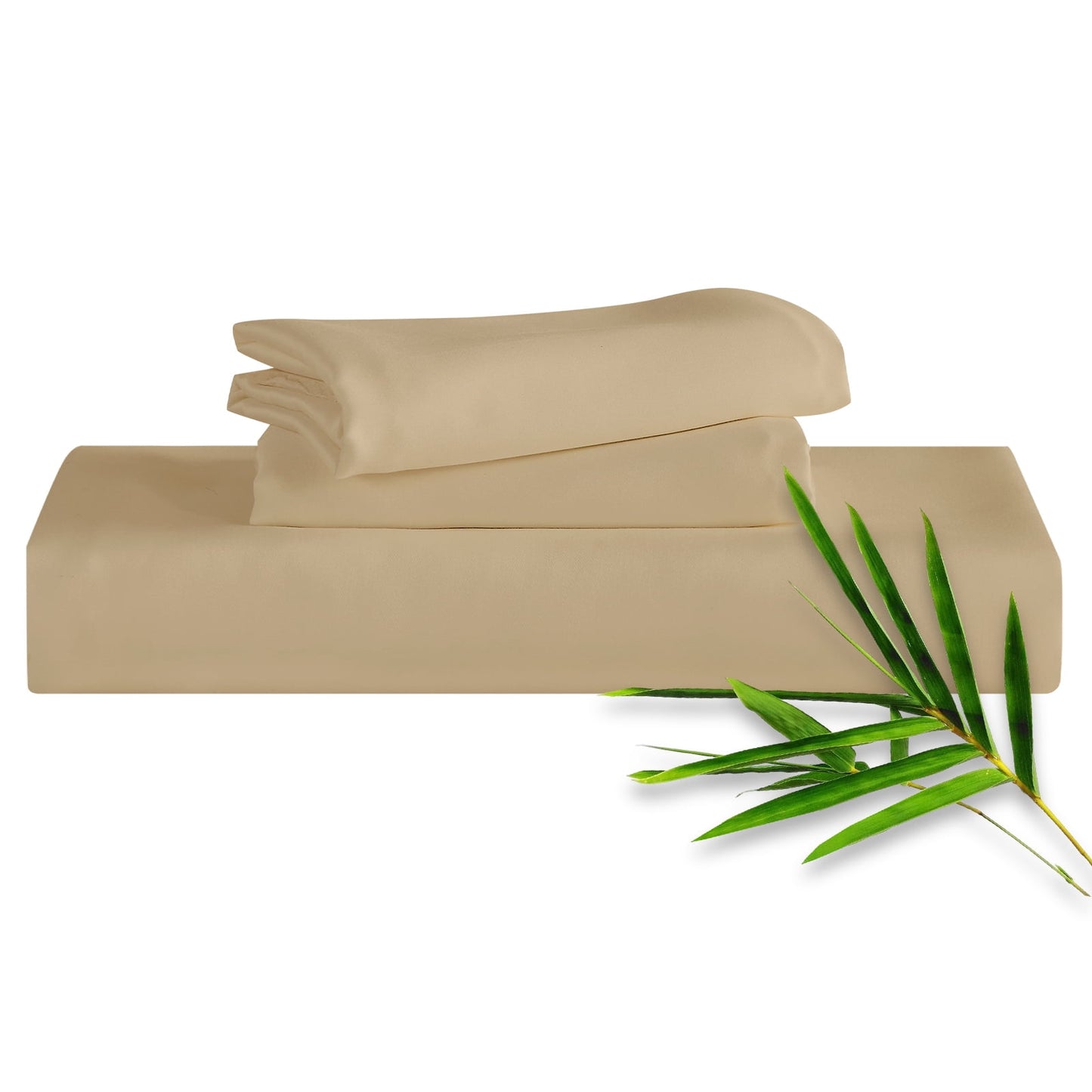 Hitime 3PC Bamboo Cal King Sheet Set, Deep Pocket Fit 16, Breathable Super Soft Luxury Hotel Style Home Decor Cal King Sheet Set, Gift for Women, Men - 2 Pillowcases, 1 Fitted Sheet