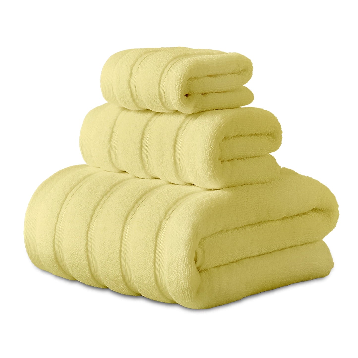 Hitime Bath Towel Sets of 3 Pieces, 1 Bath Towels 1 Hand Towels 1 Washcloths, 100% Cotton Highly Absorbent Towels for Bathroom, Gym, Hotel