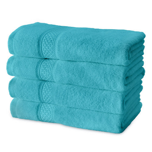 Gogreen White Bath Towel Sets of 6 Pieces, 2 Bath Towels 2 Hand Towels 2 Washcloths, 100% Cotton Highly Absorbent Towels for Bathroom, Gym, Hotel