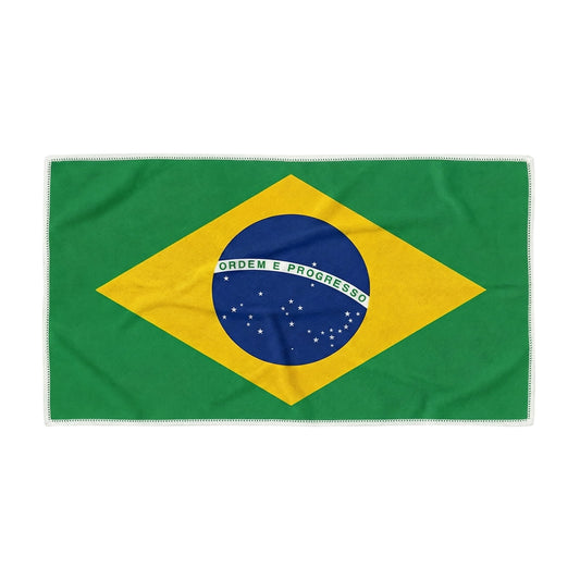 Gogreen 2026 World Cup Beach Towel with Brazilian Flag Print, (30x60 Inch, 1-Pack) - Quick Dry Sand Free Beach Towel - Stylish Unique Gift