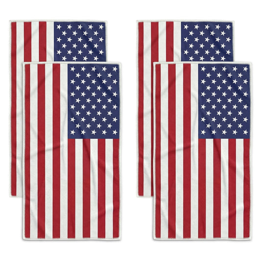 Gogreen 2026 World Cup Beach Towel with American Flag Print, (30x60 Inch, 4-Pack) - Quick Dry Sand Free Beach Towel - Stylish Unique Gift