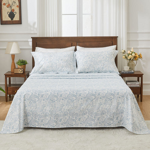 Kingrest 100% Cotton 4 Pieces Sheet Sets